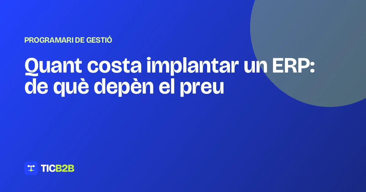 Quant costa implantar un ERP: de què depèn el preu